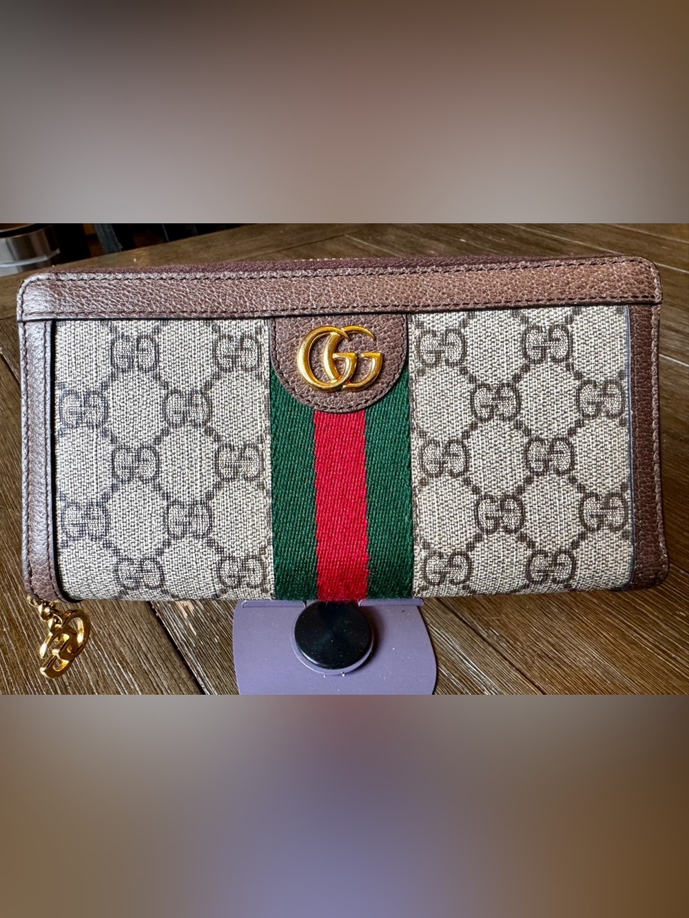 Gucci Ophidia GG Zip Around Wallet Authentic NWOT